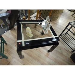 GLASS TOP END TABLE - NEW - TAPE ON FOR SHIPPING