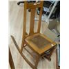 Image 2 : VINTAGE CANE SEAT OAK ROCKING CHAIR