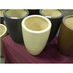 CERAMIC PLANT POT 12" TALL - CREAM