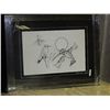 Image 1 : FRAMED PRINT - "HUMMING BIRD - CHARLES YALCH - SIGNED ON GLASS