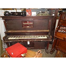 GRAND PLAYER PIANO - ANTIQUE MAHOGANY GRAND PLAYER PIANO - ANTIQUE MAHOGANY CASED ENNIS AND COMPANY