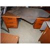 Image 1 : DOUBLE PEDESTAL OFFICE DESK, KING HDBD, CHAIR, AND MORE