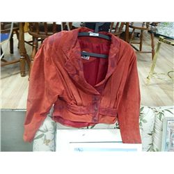 LADIES RED LEATHER JACKET