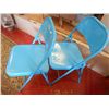 Image 1 : FOLDING METAL CHAIRS - BLUE - 2