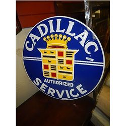 METAL ADVERTISING SIGN - CADILLAC SERVICE