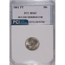 1961 ROOSEVELT DIME, PCI MS-67 FULL TORCH!!  LISTS FOR $530.00