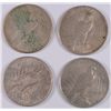 Image 2 : LOT OF 4- CIRCULATED PEACE DOLLARS, 2-1922  AND 1-1922D AND 1-1923S