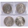 Image 2 : LOT OF 3- 1922 AND 1-1922D PEACE DOLLARS AU BU