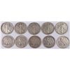 Image 1 : LOT OF 10 WALKING LIBERTY HALF DOLLARS