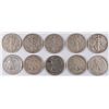 Image 1 : LOT OF 10 WALKING LIBERTY HALF DOLLARS