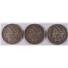 Image 1 : LOT OF 3 CIRCULATED MORGAN DOLLARS 1880, 1881-O, 1883-O
