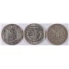 Image 2 : LOT OF 3 CIRCULATED MORGAN DOLLARS 1880-O, 1886, 1888-O
