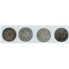 Image 1 : LOT OF 4- THREE CENT SILVER COINS VG NICE!