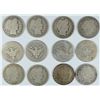 Image 1 : LOT OF 12 BARBER HALF DOLLARS AG/G