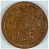 Image 1 : 1854 HALF CENT XF 45 A FEW RIM BUMPS