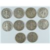 Image 1 : LOT OF 10 WALKING LIBERTY HALF DOLLARS