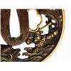 Image 3 : Sukashibori Tsuba with Detailed Iroezogan Warriros, Edo