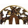 Image 6 : Sukashibori Tsuba with Detailed Iroezogan Warriros, Edo