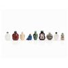 Image 1 : Collection of 9 Fine Snuff Bottles, China, Qing, c. 1900