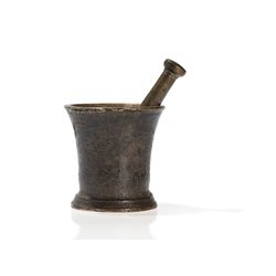 Conical Shaped Bronze Mortar and Pestle, Middle East, 18th C