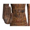 Image 4 : Buddha with Abhaya Mudra, Large Figure Carved from Wood, 19th C