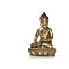 Image 1 : Gilt Cult Bronze Figure of Buddha Shakyamuni, Tibet, 20th C