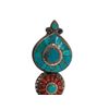 Image 7 : Silver Temple Pendants with Turquoise and Coral, around 1930