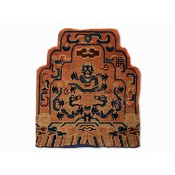 Back of a Throne Carpet of a Monastery Abbot, Tibet, 19th C