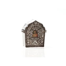 Gau Amulet Box with Chased Silver Front, Tibet, 1900
