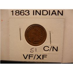 1863 Indian Head Cent
