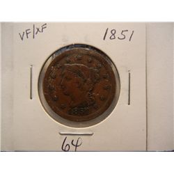 1851 Large Cent