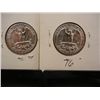 Image 2 : (2) 1960  Silver Washington Quarters