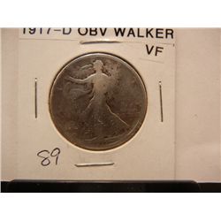 1917-D Walking Liberty Half Dollar, Obverse