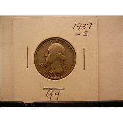 1937-S Washington Quarter