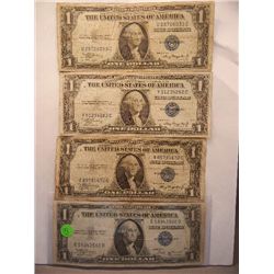 (4) 1935 $1 Silver Certificates