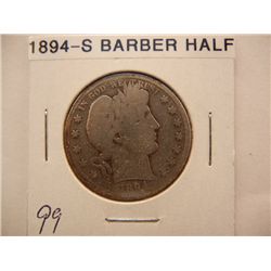 1894-S Barber Half Dollar