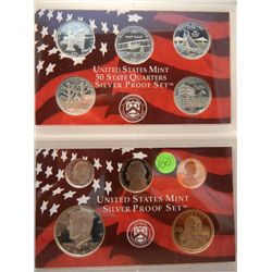 2001 US Mint Silver Proof Set w/ State Quarters