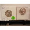 Image 1 : 2 Silver Washington Quarters: 1949 & 1950