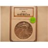 Image 1 : 2005 American Silver Eagle, .999 Fine Silver, 1 Troy Oz., Graded by NGC MS69