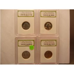 (4) 1979-P Washington Quarters, Graded by INB BU