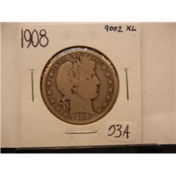 1908 Barber Half Dollar