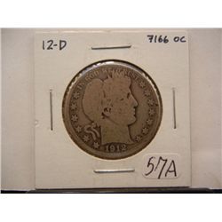 1912-D Barber Half Dollar