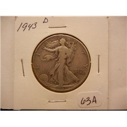 1943-D Walking Liberty Half Dollar