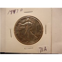 1947-D Walking Liberty Half Dollar
