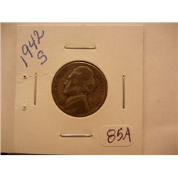 1942-S Jefferson Silver War Nickel
