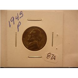 1943-P Jefferson Silver War Nickel