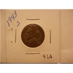 1943-S Jefferson Silver War Nickel