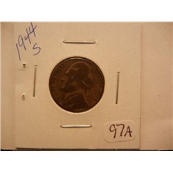 1944-S Jefferson Silver War Nickel