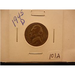1945-D Jefferson Silver War Nickel