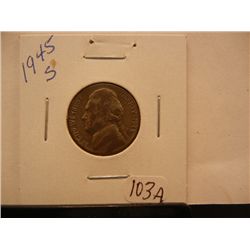 1945-S Jefferson Silver War Nickel
